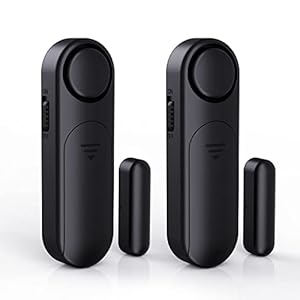 Door Alarms for Home Security, Door Alarm and Window Alarm Sensors,Door Stop Alarm Magnetic Door Sensor Alarm, 120dB Window Alarm, 4 Modes Open Alarm/Close/Dingdong/Reminder Alarm (2 Pack)