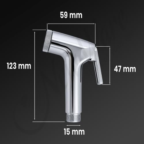 Image of New Ware Health Faucet Gun ABS Hand Jet Bidet Spray Head for Bathroom Toilet Chrome Finish Conti Type High Pressure Nozzle Leak Proof Durable Easy Install Replacement Health Faucet Spray Head
