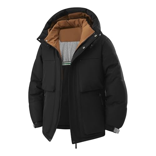 Parka à capuche homme DGKaxiyaHM veste zippée chaude manteau hiver
