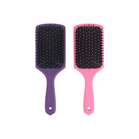 Mantello Detangling Paddle Brush for Curly and Thick Hair (2 PACK) Cover