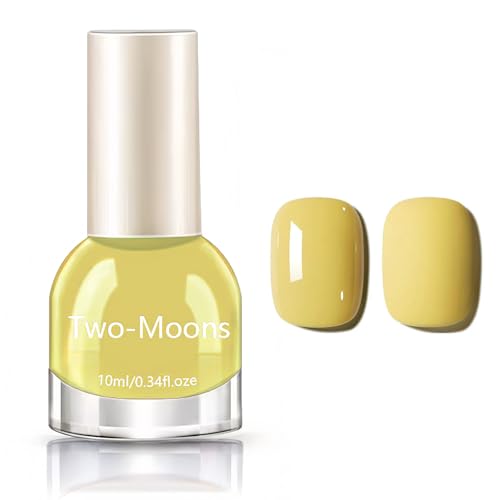 Yellow Nail Polish - Butter Yellow Nail Polish - 10ml Quick Dry Long Lasting Nail Varnish - Cream Mustardyellow Breathable Nail Art Polish For Women DIY- No Need Cure
