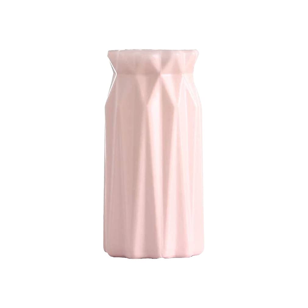 Wedhapy As Show Plastic Vases For Flowers Flower Desk Vase Nordic Type Imitation Ceramic Flower Pot Origami Plastic Vase Bottle Home Decoration(As Show)