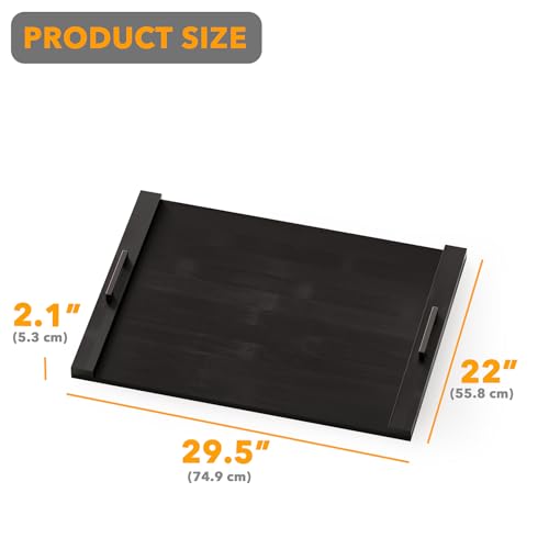 Cubierta para hornilla en bambú negro con asas 74.9x55.9x5.3 cm miniatura 5