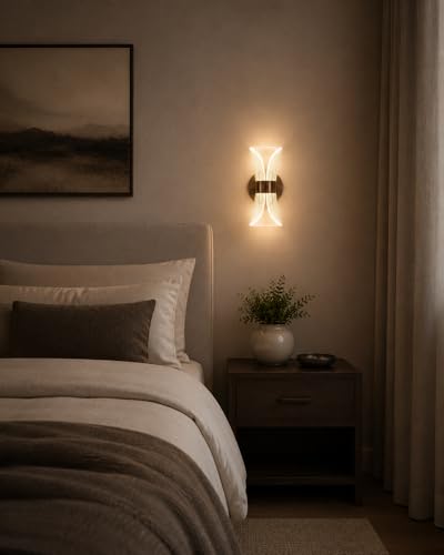 Image of Modern LED Mesh Design Wall Sconce Light, 12W, 3 Color Modes,Gold Finish, 23cm Acrylic Modern Wall Light (Pack of 1)
