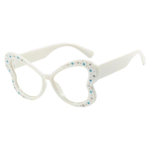 Image of Butterfly Shape Glasses for Women Retro Clear Flat Lens