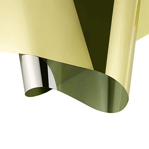 Película Reflectiva para Ventana 35.4 pulg x 10 pies Dorado y Plata miniatura 2