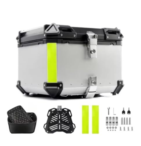Topcase moto alu 55L Silver : coffre arrière et valise étanche pour deux-roues