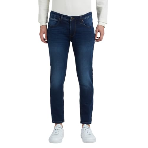 Image of Pepe Jeans Men's Tapered Fit Jeans | Mid Rise | Chinox | Jeans for Man