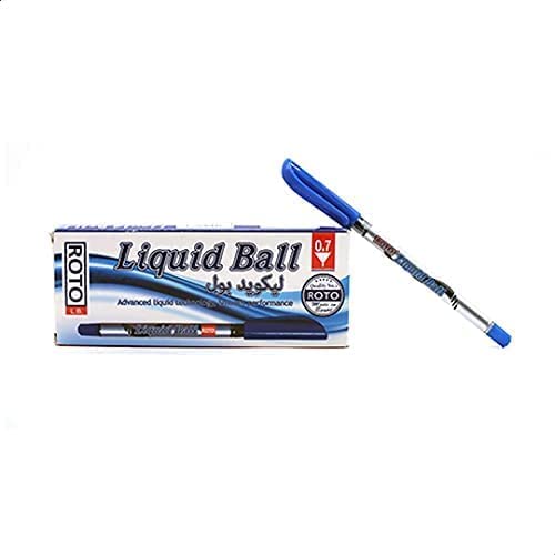 Roto liquid ball ballpoint pen, 0.7 mm, blue - pack of 12