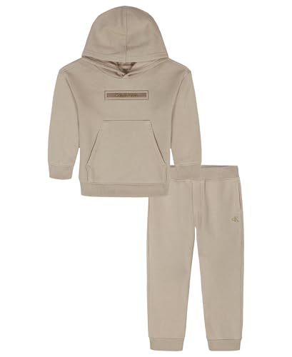 Image of Calvin Klein Baby Boys' 2-piece Fleece Set, Sweatshirt and Jogger Sweatpant