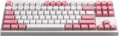 VORTEXKEYBOARD Multix TKL, Spring(Pink), Cherry Profile Double Shot keycap, Hot swappable, programable, Supports Mac and Windows(Cherry MX Red)