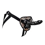 Small Size 6Inch Double Pleasure Beginner Set Realistic Soft Silicone Toys for Women to Wear,Couples Adjustable Waist Pants Real Skin Feeling Beginner Trainer Tool SWEAZX3R (Black)