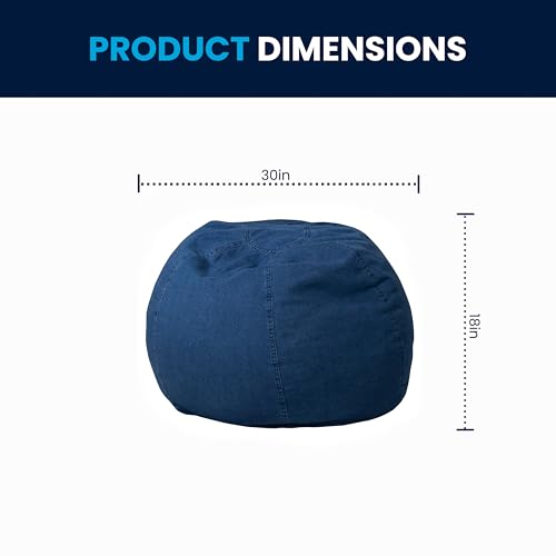 Flash Furniture DG-BEAN-SMALL-DENIM-GG Dillon Small Bean Bag Chair thumb #2