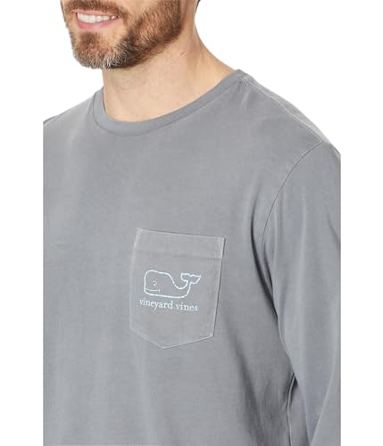 Image of vineyard vines Men's Long Sleeve Vintage Whale Pocket T-Shirt