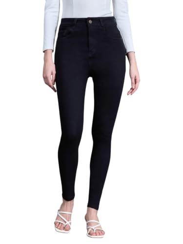 Image of Miss Chase Women's Skinny High Rise Regular /Cropped Length Stretchable Denim Jeans