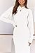 PRETTYGARDEN Women's Fall 2 Piece Outfits Knit Long Sleeve Cropped Cardigan Pullover Sweater Maxi Dress Sets Winter Clothing (White,Medium)