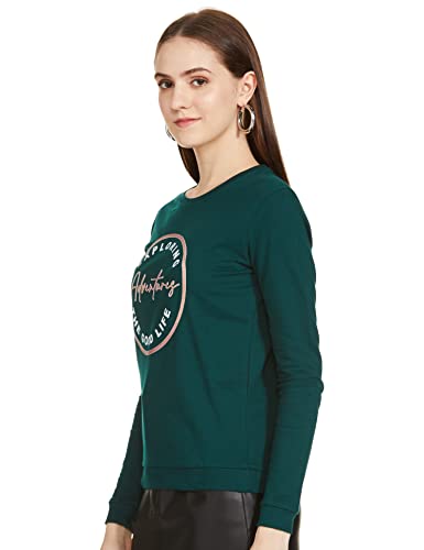 Image of Max Cotton Women Printed Round Neck Crew Neck Sweatshirt
