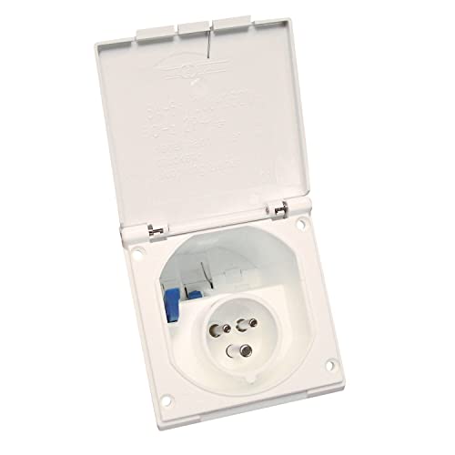 By Just4camper - Socle mâle encastrable CEE 17 pour raccordement 220 Volts 16 Ampères