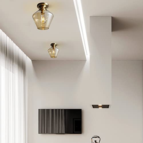 Luz de techo elegante dorada con detalles vintage y acabado sofisticado 5