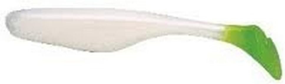 Bass Assassin Sea Shad Lure, 4-Inch, Pearl/Chart Tail Pumpkin, 10 Count