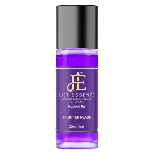 Just Essence TF Bitter Peach Fregrance Perfume Oil | Roll On | Premium Quality Concentrated Fragrance | Pure Perfume & Cologne Oil for Personal Body Use | 1 Fl Oz