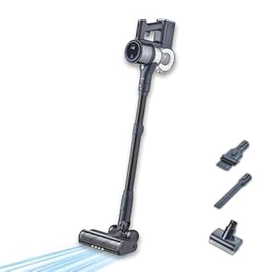 Severin Akku Handstaubsauger kabellos, 5 Aufsätze, 30.000Pa/400W/60Min, 0,5L, mit LED Display, Verstaufunktion, für Tierhaare/Auto/Hartböden, S-Power Olymp Pro Pet & Car, blau/metallic, HV 7196