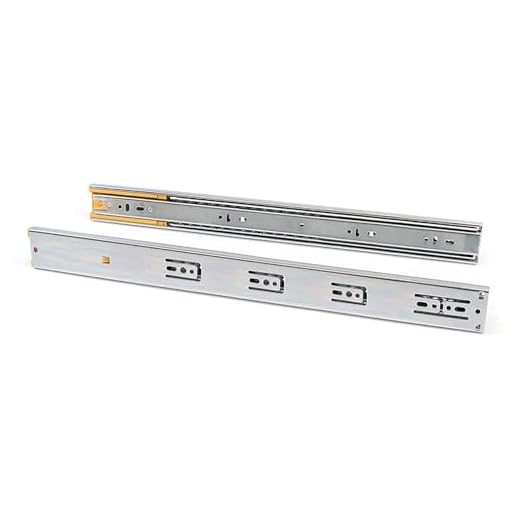 Emuca 3051205 set lådor, helt utdragbart med rullar, tänjt gångjärn 45 mm x 400 mm, parti 5