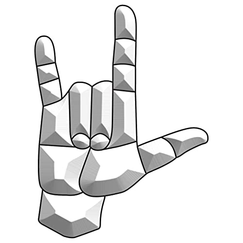 I Love You Sign Bevel Cluster