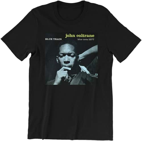 Photo de Men's John Coltrane Blue Train LP Art T-Shirt - Jazz Musician Music Album Black L