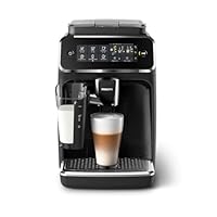 Philips 3200 Series Fully Automatic Espresso Machine, LatteGo Milk Frother, 5 Coffee Varieties, Intuitive Touch Display, 100% Ceramic Grinder, AquaClean Filter, My Coffee Choice, Black (EP3241/54)