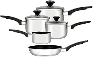 Prestige Everyday Milkpan, Saucepan and Frypan Set of 5 - 5 year guarantee
