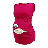 Esta camiseta de maternidad simple y suave es bastante ligera. Súper adecuado y cómodo para las madres que esperan.