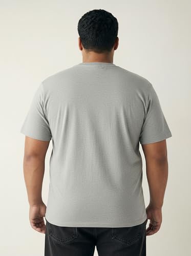 Image of Toodlegram Men's Plus Size Graphic Printed Cotton T-Shirt Casual Round Neck Regular Fit