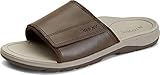 Vionic Men's Canoe Stanley Slide Sandal with Concealed Orthotic Arch Support Brown 11 M US