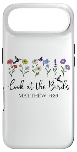 Look at the Birds Air Scripture Matthew 6:26 Bible Verse God �X�}�z�P�[�X iPhone Air �p