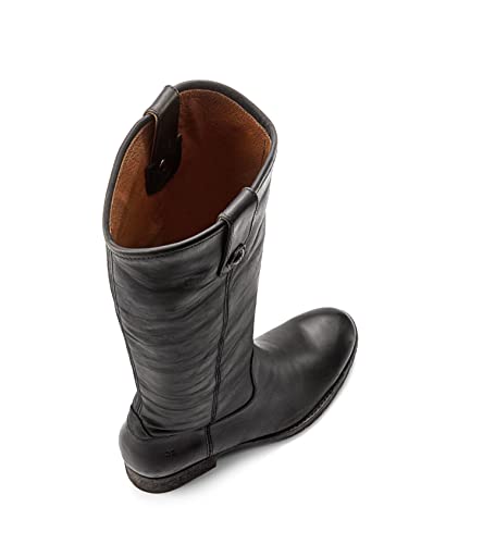 Image of Frye Melissa Button 2 Equestrian-Inspired Tall Boots for Women Made from Hard-Wearing Vintage Leather with Antique Metal Hardware and Leather Outsole - 15 inch Shaft Height