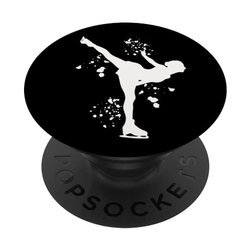Ice Skater Figure Skating Colorful Girls Ice Skating PopSockets Adhesive PopGrip
