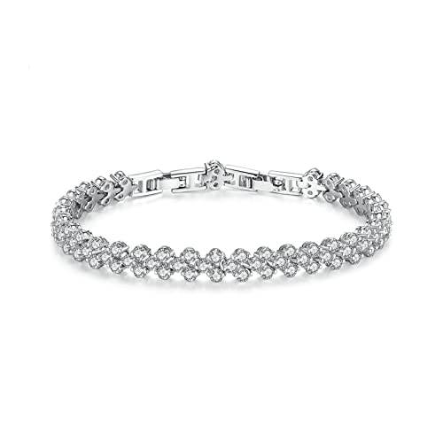 Pulsera para niña y mujer KnSam de hojas con circonitas el regalo de joyería ideal