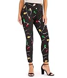 Tipsy Elves Women's Christmas Lights High Waisted Leggings Size Medium