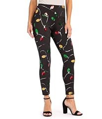 High Waisted Christmas Lights (Black Red Yellow Green)