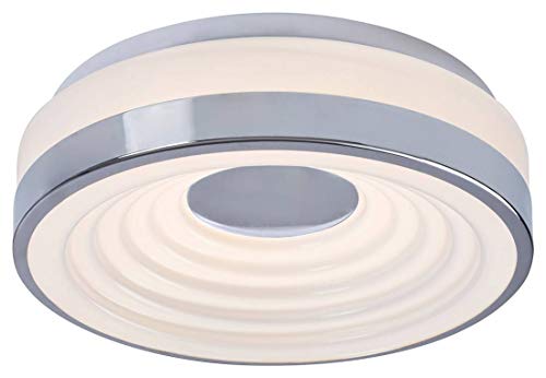 Preisvergleich Produktbild LED Deckenleuchte Polina Metall chrom / opal Ø28cm H:6,5cm