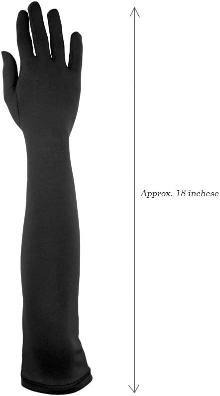 Aniler Unisex 18" Elbow Length Full Finger Costume Party Stretchy Gloves