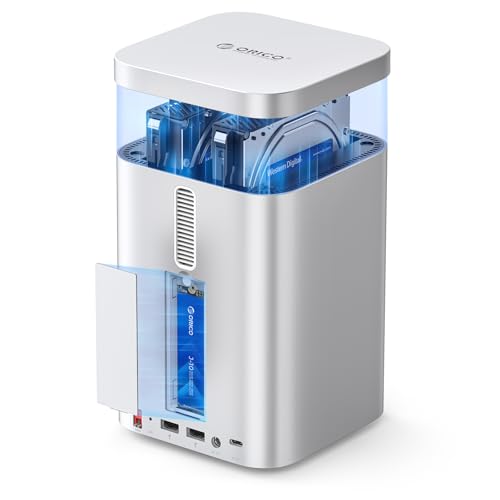 Orico Minitower 2 Bay Raid Enclosure Compatible Nvme Ssd 10gbps With Expansio...