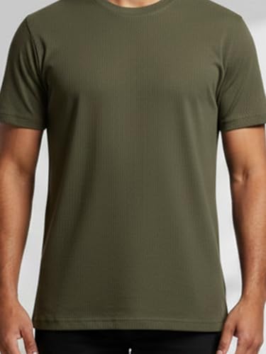 Image of Dollar Easy Fit Cotton Blend Pack of 1 Solid Men's Round Neck T-Shirt
