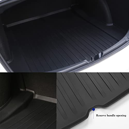 Cyberbeans All Weather Cargo Liners For Tesla Model 3 Trunk Mats,Front And Rear Trunk Tray Mats Protector 2021 2022 2023 Accessories #TOP3