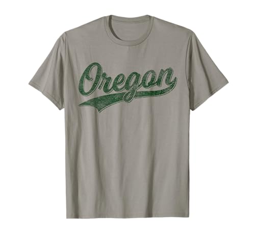 Oregon Classic VARSITY SCRIPT - T-shirt desportiva vintage t-shirt, cinza, S