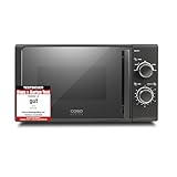 CASO | M20 EASY Mikrowelle | Testsieger, einfache Bedienung, 20 L Garraum, 700 Watt Leistung, Drehteller Ø 25,5cm, 2 Auftauprogramme, anthrazit, Schwarz
