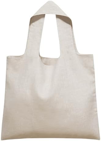 100% Pure Linen Reusable Shopping Bags for Shoulder Grocerie Bags...