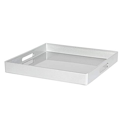 Argon Tableware Lot de 6 Place Plateaux de Service - Centre Piece - Métalliques Terminer - 33cm - Argent Cover