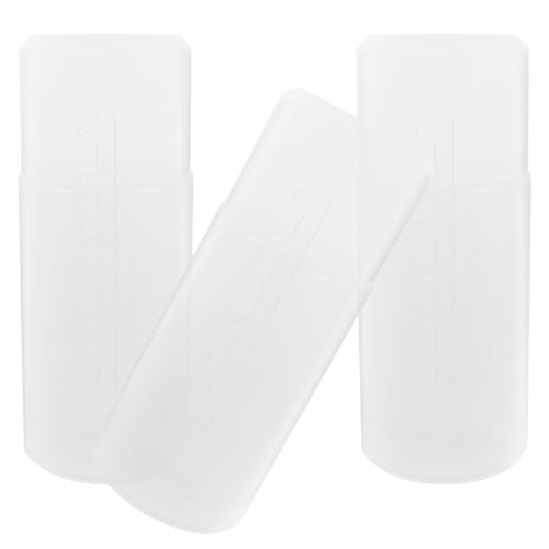 SUPVOX Porta Brochas de Maquillaje Transparente y Ajustable, 3 Unidades Tapa Antipolvo, Diseño Compacto para Viajes y Organización en Tocador